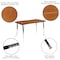 Flash Furniture 47.5 W, 76 L, 30.25 H, Chrome, Laminate, Particleboard, Plastic, Steel XU-GRP-16CH-A3048CON-48-OAK-T-A-GG - alternate 6